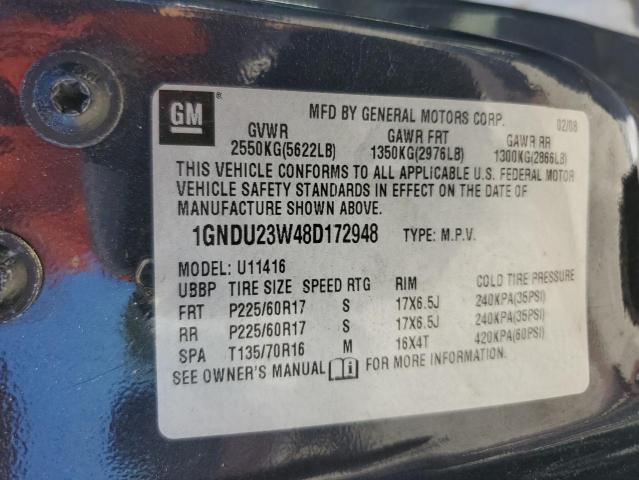 1GNDU23W48D172948 - 2008 CHEVROLET UPLANDER LS CHARCOAL photo 13