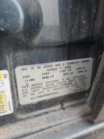 KL1TD6DE8AB055321 - 2010 CHEVROLET AVEO LS 绿色 照片 12