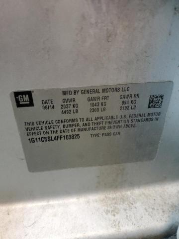 1G11C5SL4FF103825 - 2015 CHEVROLET MALIBU 1LT 银色 照片 13