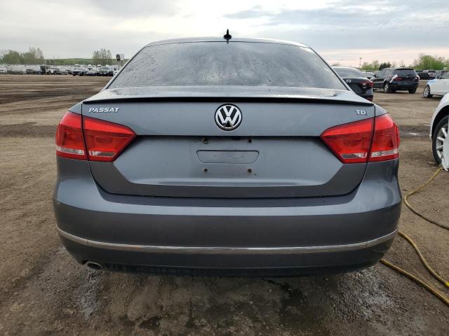 1VWCN7A37EC116914 - 2014 VOLKSWAGEN PASSAT SEL GRAY photo 6