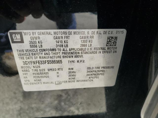 3GYFNFE33FS586965 - 2015 CADILLAC SRX PERFORMANCE COLLECTION Noir photo 13