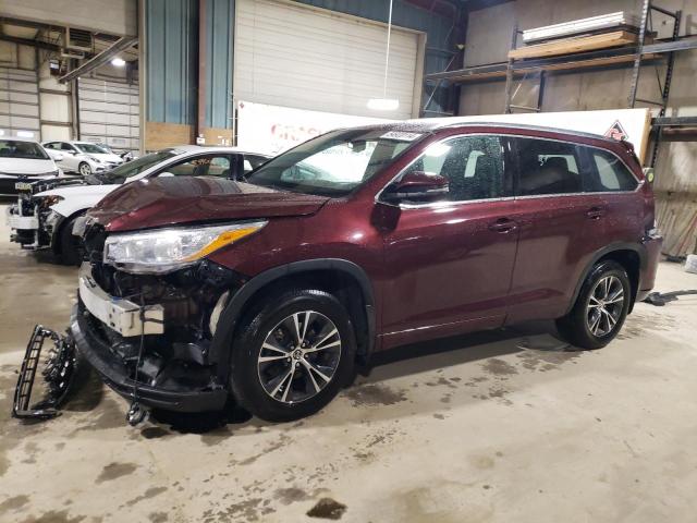5TDJKRFH9GS264583 - 2016 TOYOTA HIGHLANDER XLE BURGUNDY photo 1