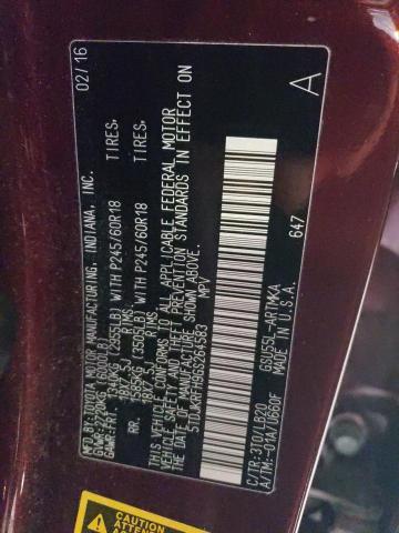 5TDJKRFH9GS264583 - 2016 TOYOTA HIGHLANDER XLE BURGUNDY photo 13