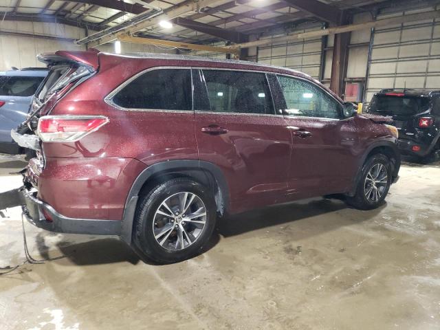 5TDJKRFH9GS264583 - 2016 TOYOTA HIGHLANDER XLE BURGUNDY photo 3