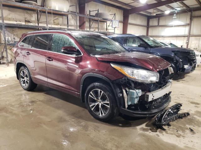 5TDJKRFH9GS264583 - 2016 TOYOTA HIGHLANDER XLE BURGUNDY photo 4