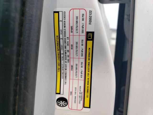 3C6UR5JJ0FG552122 - 2015 RAM 2500 SLT თეთრი ფოტო 12