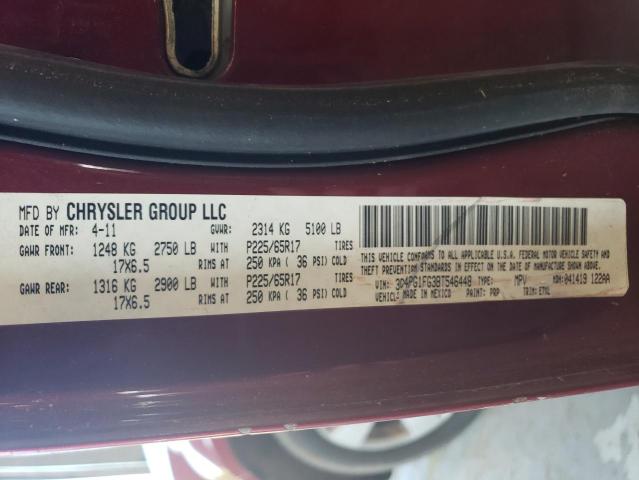 3D4PG1FG3BT546448 - 2011 DODGE JOURNEY MAINSTREET MAROON photo 13