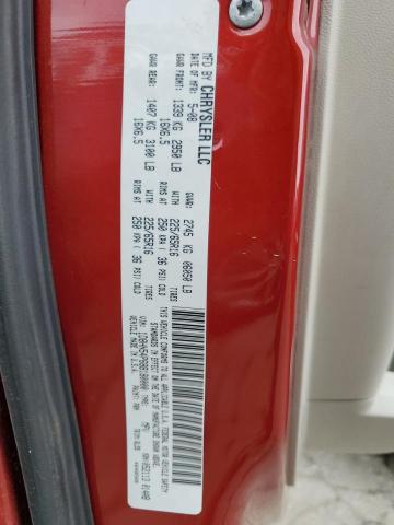 1D8HN54P68B180000 - 2008 DODGE GRAND CARA SXT RED photo 13