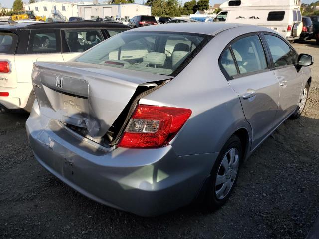 19XFB2F52CE385768 - 2012 HONDA CIVIC LX GRAY photo 3