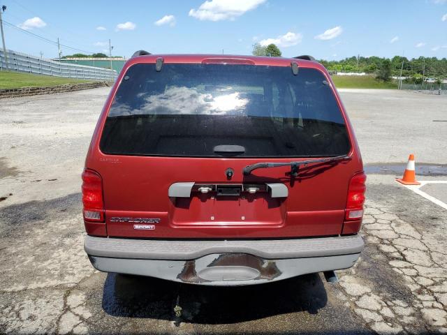 1FMCU70E91UA64372 - 2001 FORD EXPLORER SPORT RED photo 6