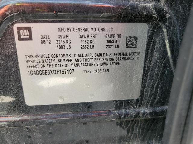 1G4GC5E3XDF157197 - 2013 BUICK LACROSSE BLACK photo 13