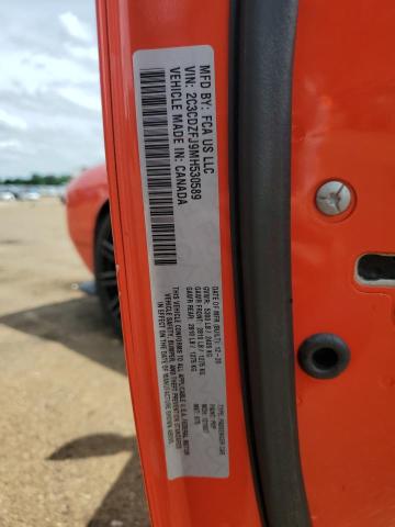 2C3CDZFJ9MH530589 - 2021 DODGE CHALLENGER R/T SCAT PACK ORANGE photo 12
