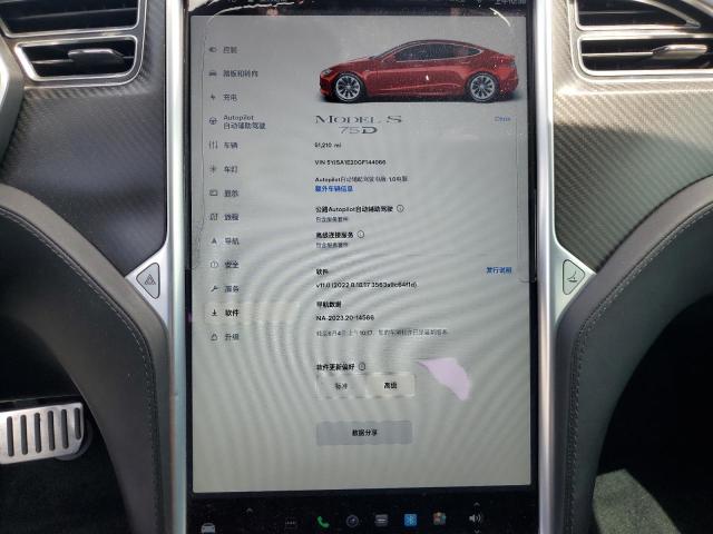 5YJSA1E20GF144066 - 2016 TESLA MODEL S 红色 照片 9