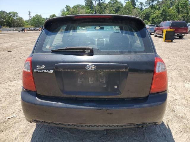 KNAFE161X75003726 - 2007 KIA SPECTRA5 SX BLACK photo 6