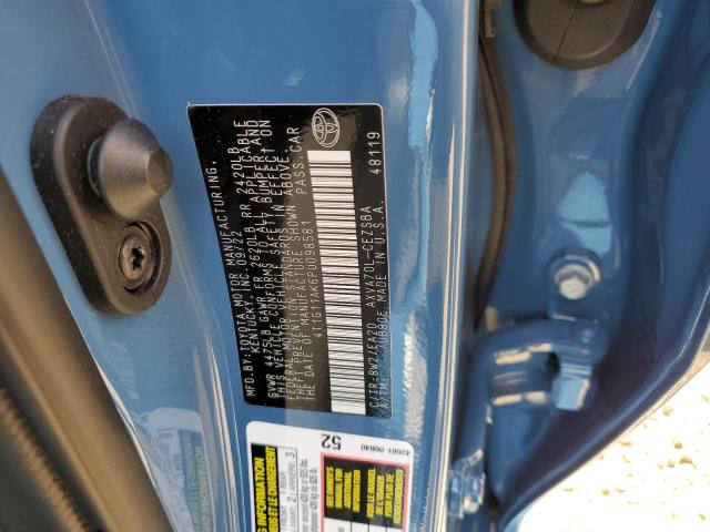 4T1G11AK6PU098581 - 2023 TOYOTA CAMRY SE NIGHT SHADE BLUE photo 12