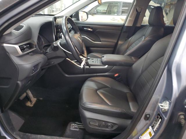 5TDGZRBH1LS047325 - 2020 TOYOTA HIGHLANDER XLE BLUE photo 7