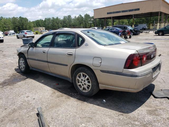 2G1WF55E219227586 - 2001 CHEVROLET IMPALA BEIGE photo 2