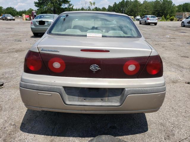 2G1WF55E219227586 - 2001 CHEVROLET IMPALA BEIGE photo 6