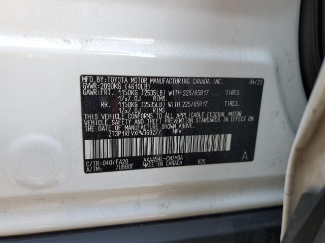 2T3P1RFVXPW369277 - 2023 TOYOTA RAV4 XLE WHITE photo 13