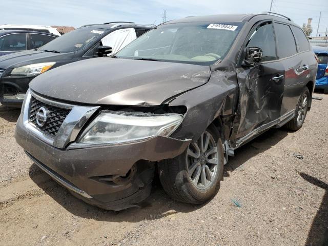 5N1AR2MN9FC684402 - 2015 NISSAN PATHFINDER S BROWN photo 1