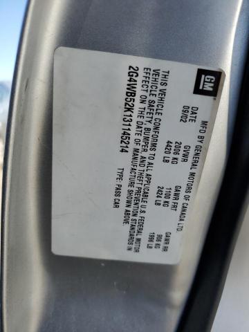 2G4WB52K131145214 - 2003 BUICK REGAL LS 灰色 照片 12