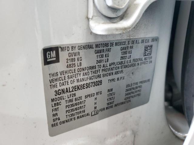 3GNAL2EK8ES673028 - 2014 CHEVROLET CAPTIVA LS WHITE photo 13