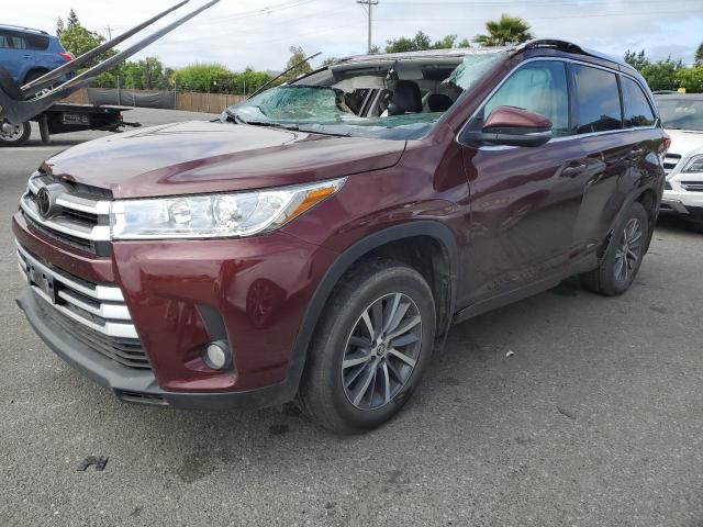 5TDJZRFHXHS478382 - 2017 TOYOTA HIGHLANDER SE BURGUNDY photo 1