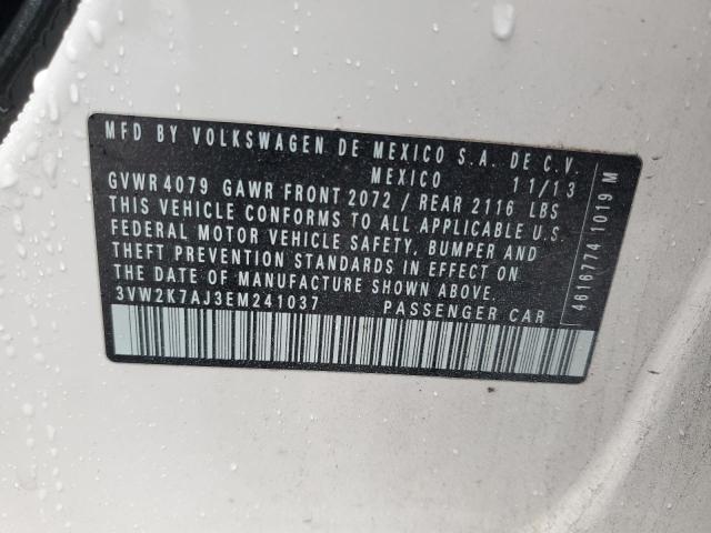 3VW2K7AJ3EM241037 - 2014 VOLKSWAGEN JETTA BASE 白色 照片 13