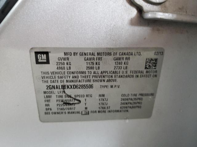 2GNALBEKXD6285506 - 2013 CHEVROLET EQUINOX LS Սև լուսանկար 14