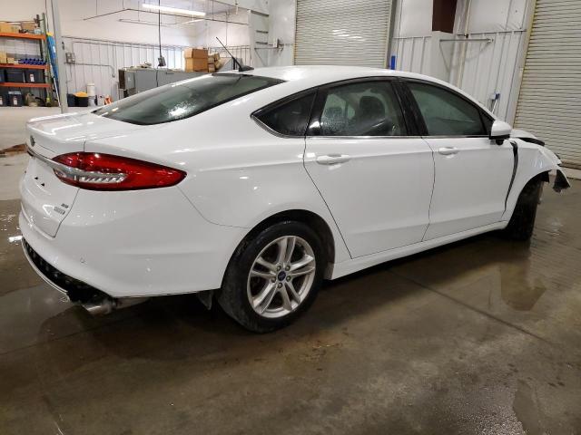 3FA6P0HD4JR255920 - 2018 FORD FUSION SE WHITE photo 3