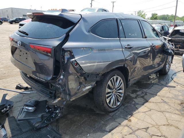 5TDFZRBH3MS094174 - 2021 TOYOTA HIGHLANDER PLATINUM GRAY photo 3