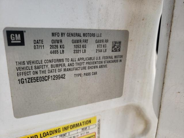 1G1ZE5E03CF129942 - 2012 CHEVROLET MALIBU LTZ თეთრი ფოტო 12