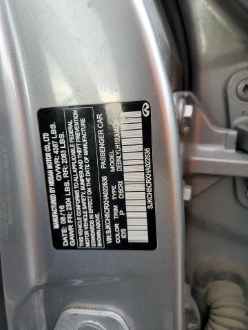 SJKCH5CRXHA022636 - 2017 INFINITI QX30 BASE SILVER photo 12