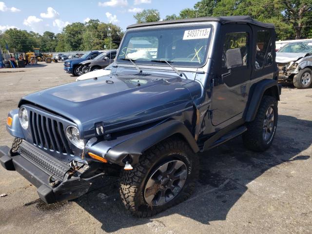 1J4FA49S62P705702 - 2002 JEEP WRANGLER / SPORT BLUE photo 1