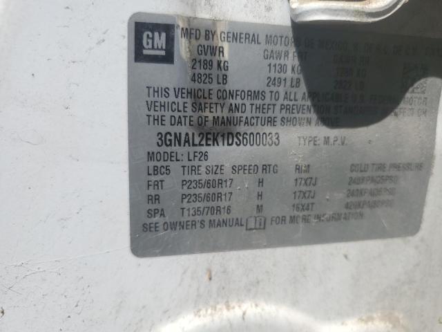 3GNAL2EK1DS600033 - 2013 CHEVROLET CAPTIVA LS 白色 照片 13