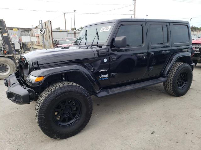 1C4JJXP68MW716734 - 2021 JEEP WRANGLER U SAHARA 4XE BLACK photo 1