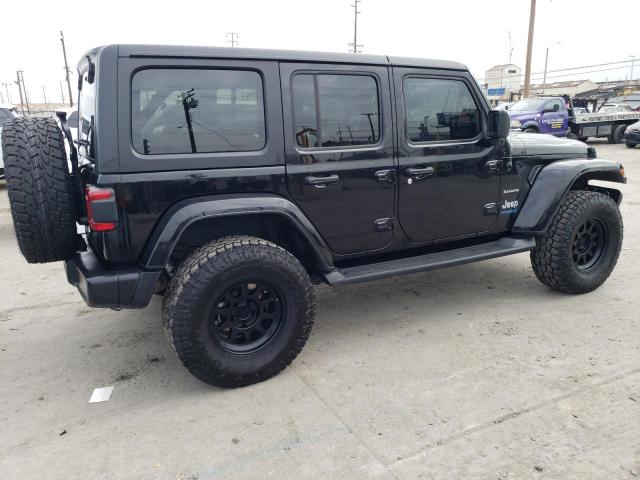 1C4JJXP68MW716734 - 2021 JEEP WRANGLER U SAHARA 4XE BLACK photo 3