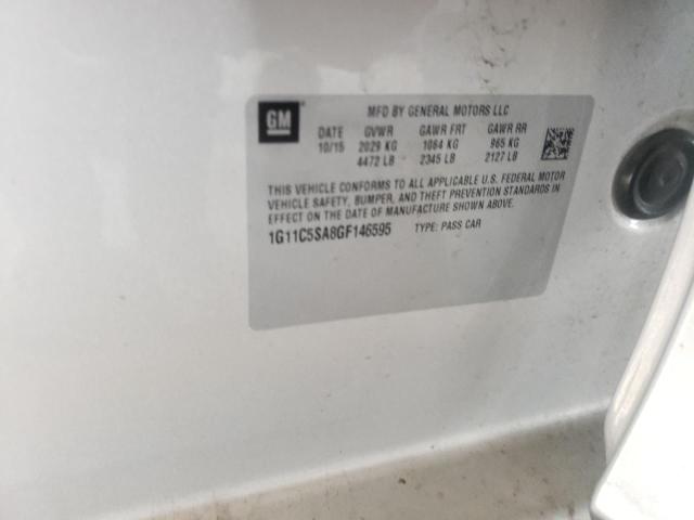 1G11C5SA8GF146595 - 2016 CHEVROLET MALIBU LIM LT 银色 照片 13