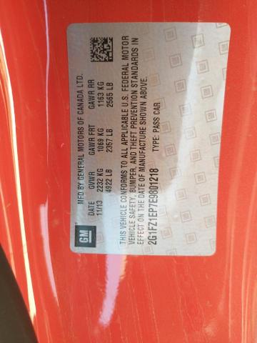 2G1FZ1EP7E9801218 - 2014 CHEVROLET CAMARO ZL1 红色 照片 10