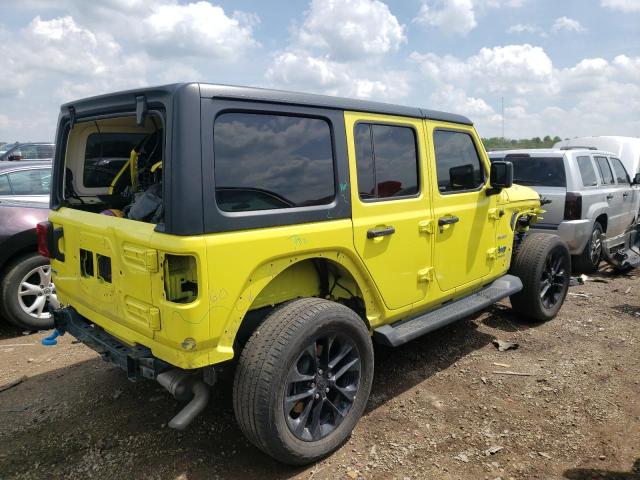 1C4JJXP62NW274826 - 2022 JEEP WRANGLER U SAHARA 4XE YELLOW photo 3