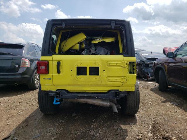 1C4JJXP62NW274826 - 2022 JEEP WRANGLER U SAHARA 4XE YELLOW photo 6