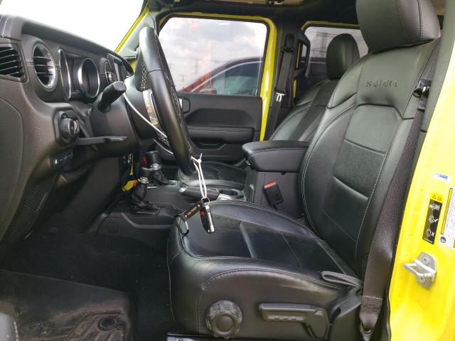 1C4JJXP62NW274826 - 2022 JEEP WRANGLER U SAHARA 4XE YELLOW photo 7