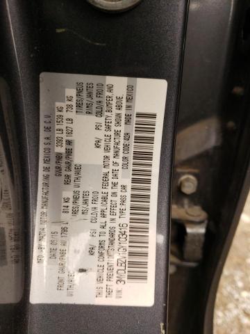 3MYDLBZV1GY103416 - 2016 TOYOTA SCION IA GRAY photo 12