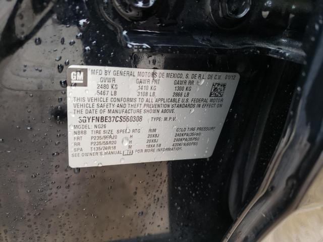 3GYFNBE37CS560308 - 2012 CADILLAC SRX PERFORMANCE COLLECTION Қара фото 12