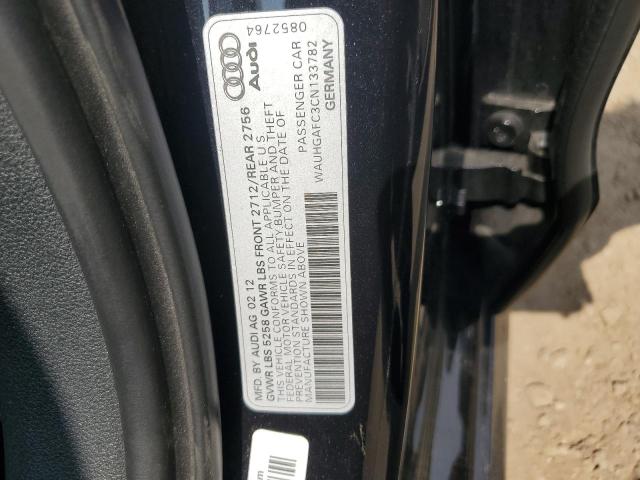 WAUHGAFC3CN133782 - 2012 AUDI A6 PRESTIGE შავი ფოტო 12