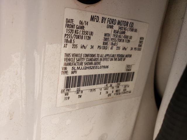 5LMJJ2H52EEL07606 - 2014 LINCOLN NAVIGATOR თეთრი ფოტო 13