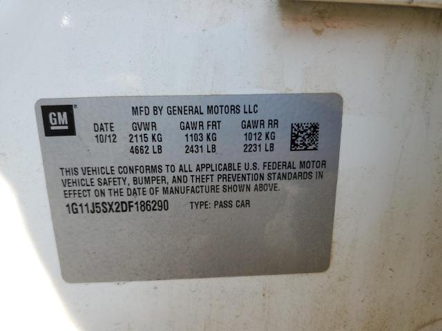 1G11J5SX2DF186290 - 2013 CHEVROLET MALIBU LTZ თეთრი ფოტო 13