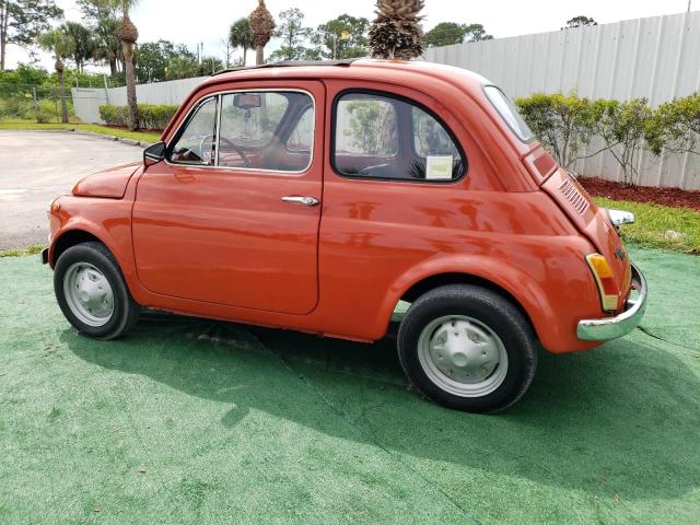 110F5188575 - 1975 FIAT 500 ORANGE photo 2