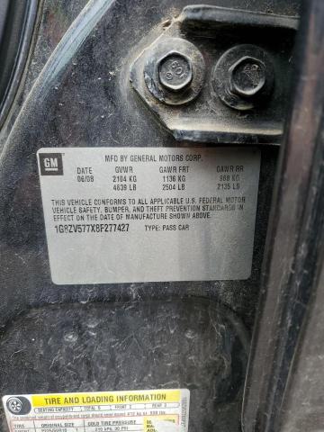 1G8ZV577X8F277427 - 2008 SATURN AURA XR BLUE photo 12