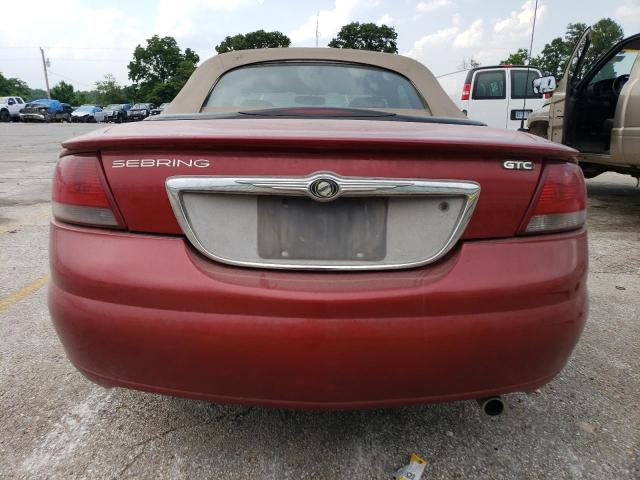 1C3EL75R72N304322 - 2002 CHRYSLER SEBRING GTC RED photo 6